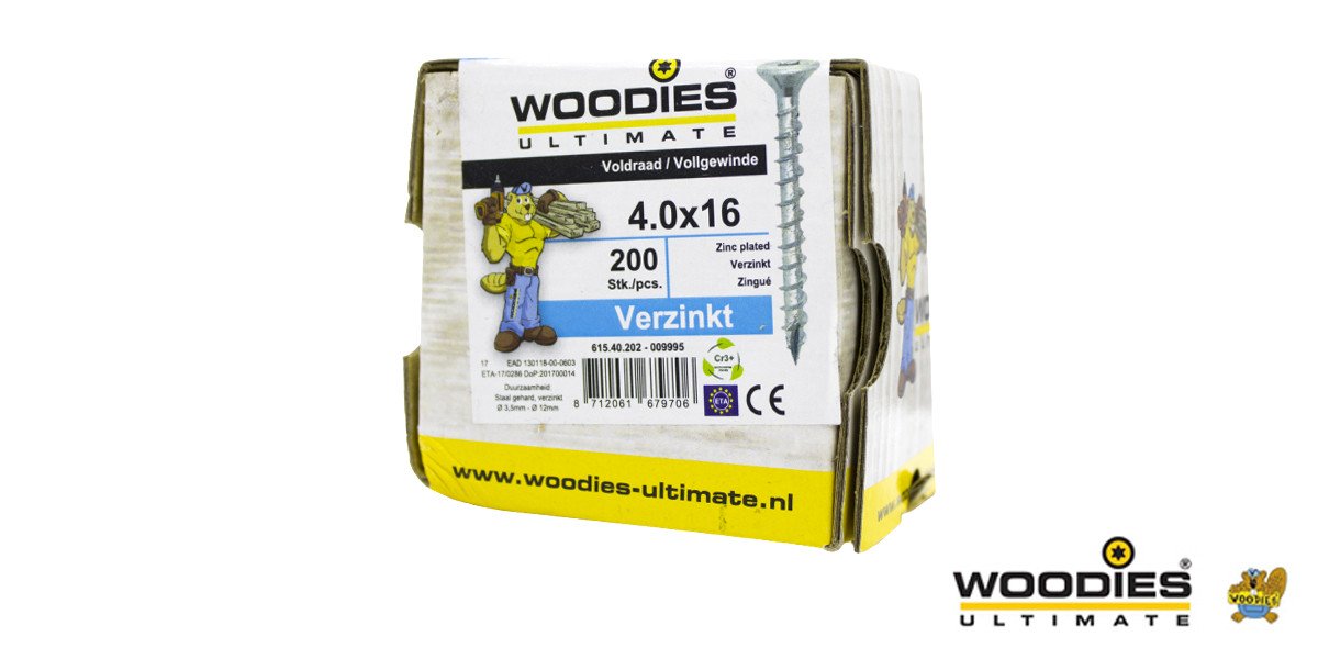 Alternatieve afbeelding voor Woodies Holzbauschrauben verzinkt TORX-20 Senkkopf 4x16mm 200 Stück