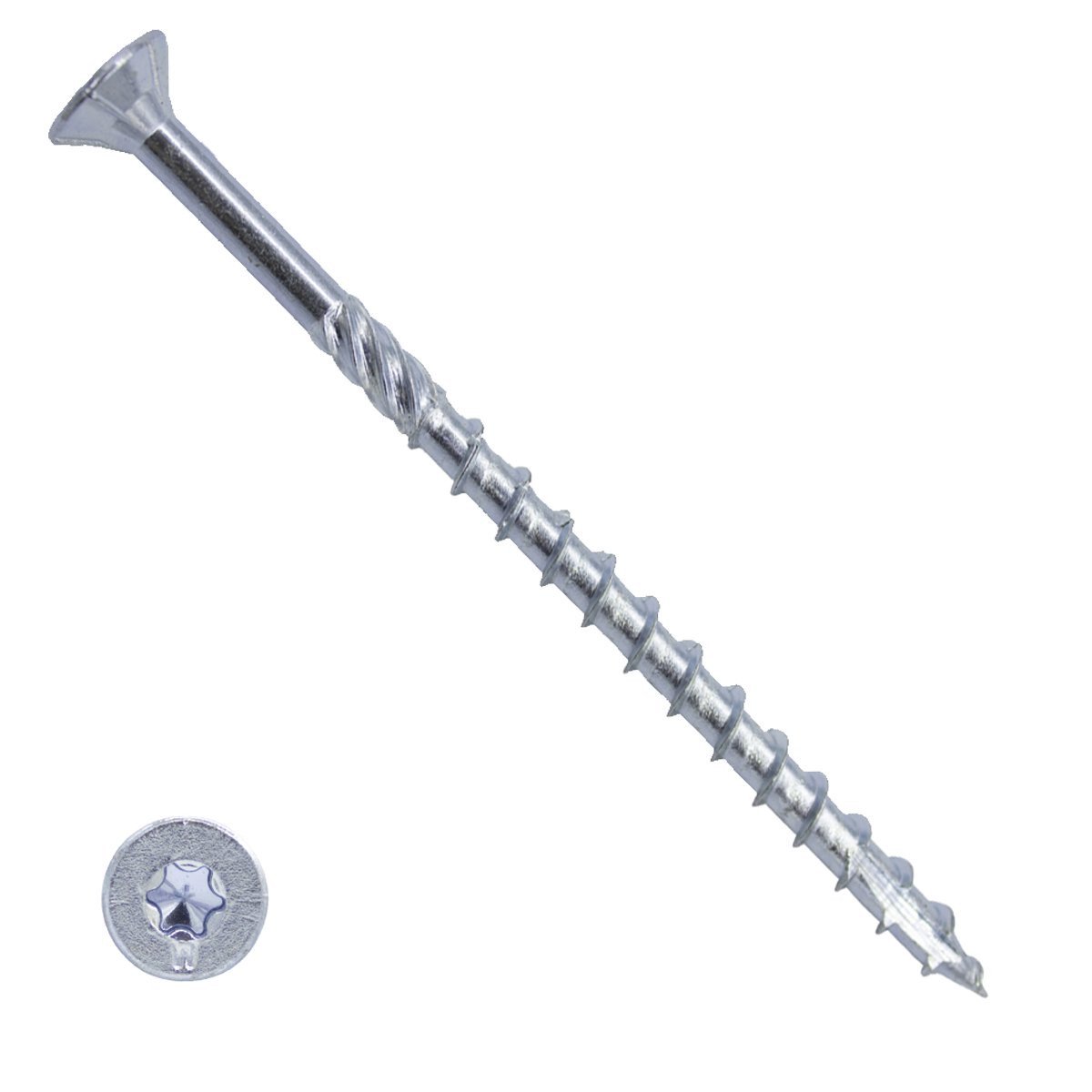 Alternatieve afbeelding voor Woodies Holzbauschrauben verzinkt TORX-20 Senkkopf 5x100/60mm Teilgewinde 200 Stück