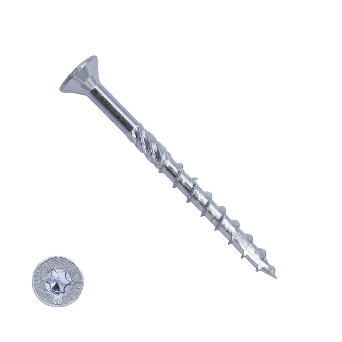 Alternatieve afbeelding voor Woodies Holzbauschrauben verzinkt TORX-20 Senkkopf 5x50/30mm Teilgewinde 200 Stück