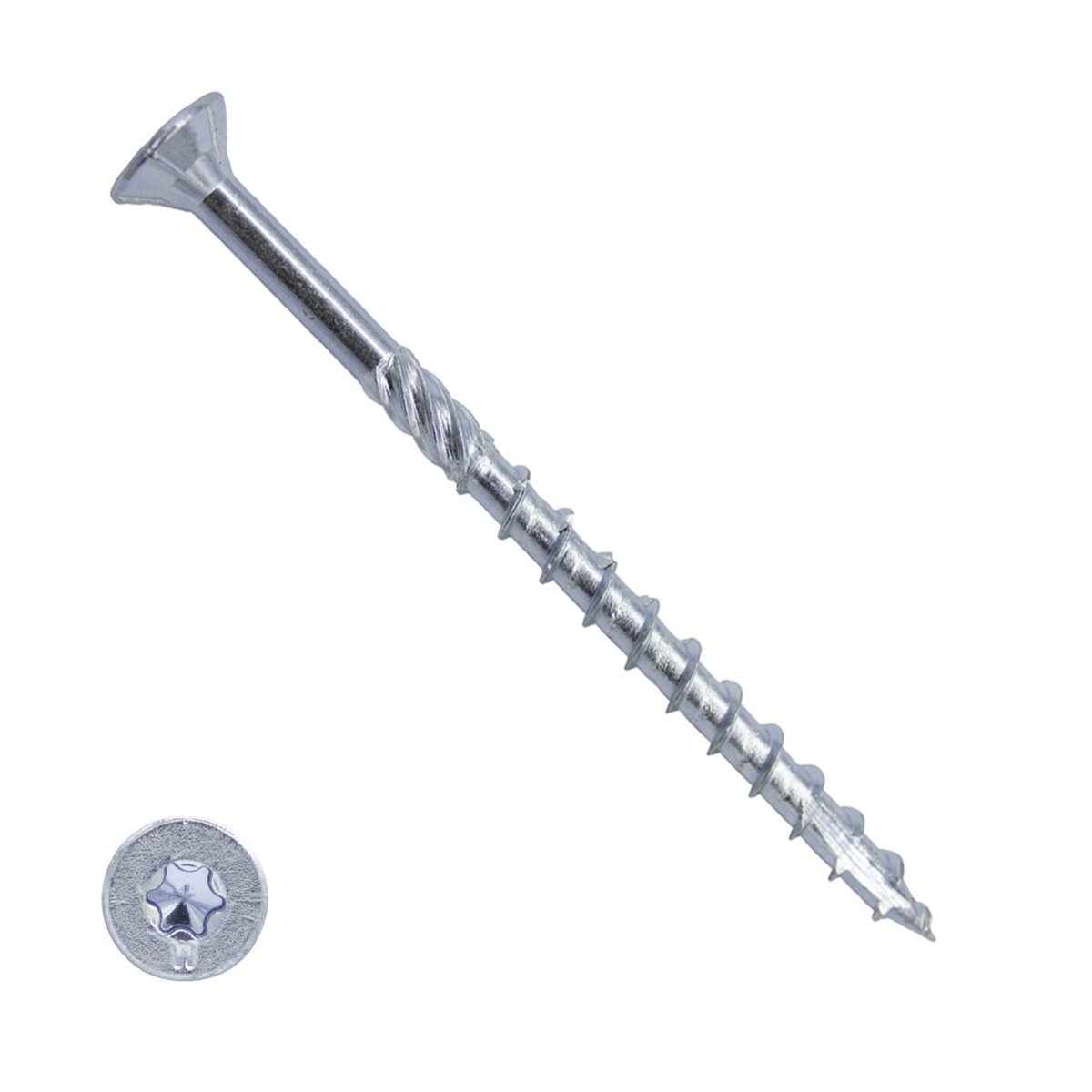 Alternatieve afbeelding voor Woodies Holzbauschrauben verzinkt TORX-20 Senkkopf 5x80/50mm Teilgewinde 200 Stück