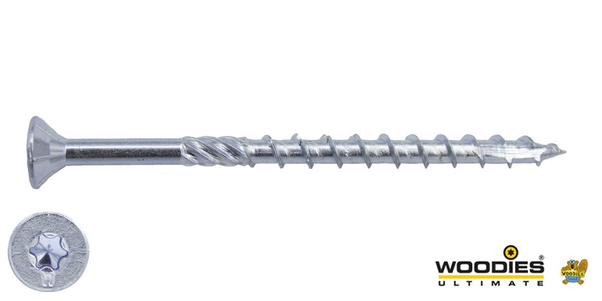 Alternatieve afbeelding voor Woodies Holzbauschrauben verzinkt TORX-30 Senkkopf 6x60/35mm Teilgewinde 200 Stück