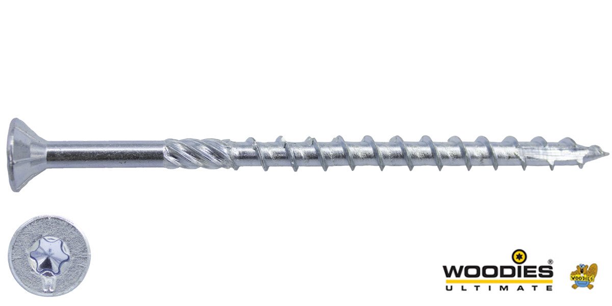 Alternatieve afbeelding voor Woodies Holzbauschrauben verzinkt TORX-30 Senkkopf 6x120/70mm Teilgewinde 100 Stück