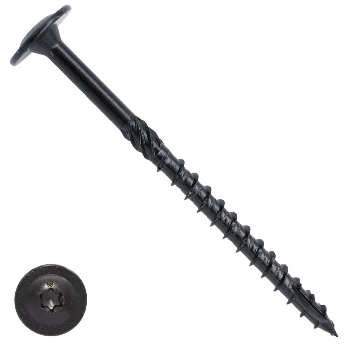 Alternatieve afbeelding voor Woodies Tellerkopf Holzbauschrauben Blackline Shield TORX-40 8x100/50mm Teilgewinde 50 Stück