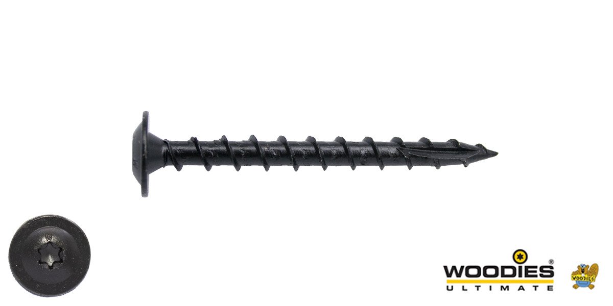 Alternatieve afbeelding voor Woodies Tellerkopf Holzbauschrauben Blackline Shield TORX-40 8x50mm 50 Stück