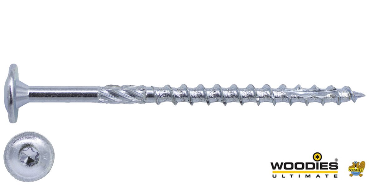 Alternatieve afbeelding voor Woodies Tellerkopf Holzbauschrauben TORX verzinkt 10x280/80mm Teilgewinde 25 Stück