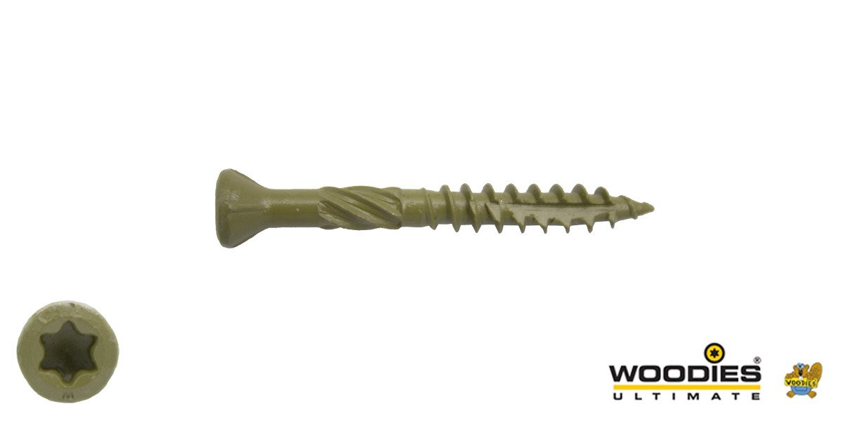Alternatieve afbeelding voor Woodies Terrassenschrauben Shield TORX-25 5x40mm Fräskopf  200 Stück