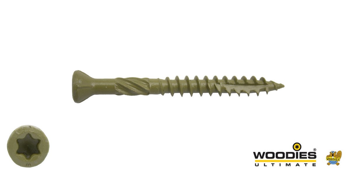 Alternatieve afbeelding voor Woodies Terrassenschrauben Shield TORX-25 5x70mm Fräskopf  200 Stück