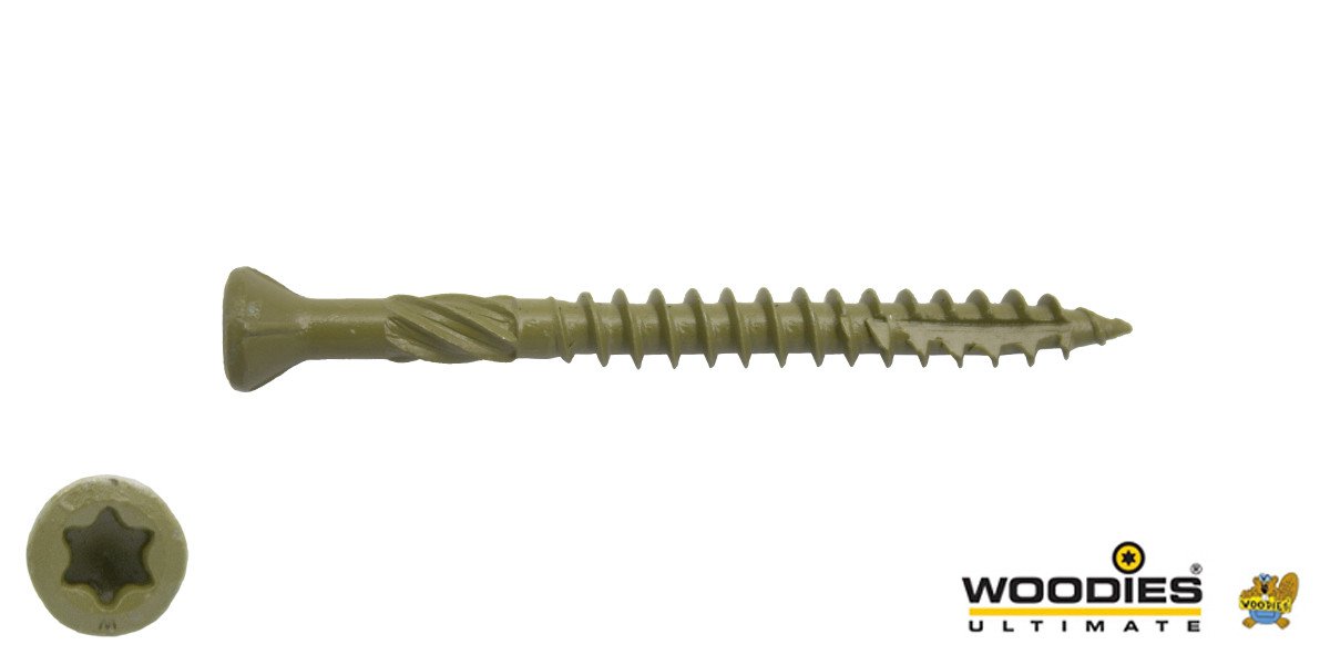 Alternatieve afbeelding voor Woodies Terrassenschrauben Shield TORX-25 5x80mm Fräskopf  200 Stück