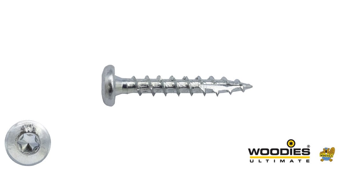 Alternatieve afbeelding voor Woodies Zylinderkopfschrauben verzinkt TORX-10 3x25mm 200 Stück 