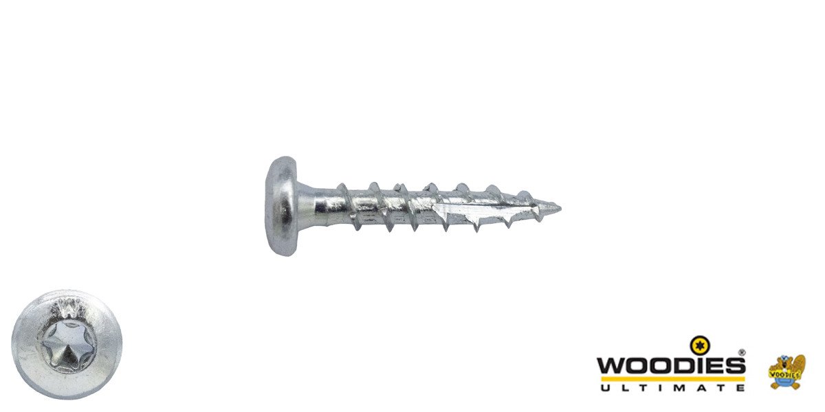 Alternatieve afbeelding voor Woodies Zylinderkopfschrauben verzinkt TORX-15 3,5x20mm 200 Stück 