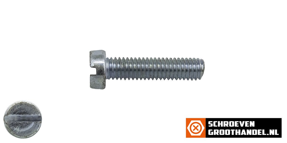 Alternatieve afbeelding voor Zylinderschrauben mit Schlitz M3 x 16mm DIN84 verzinkt  200 Stück