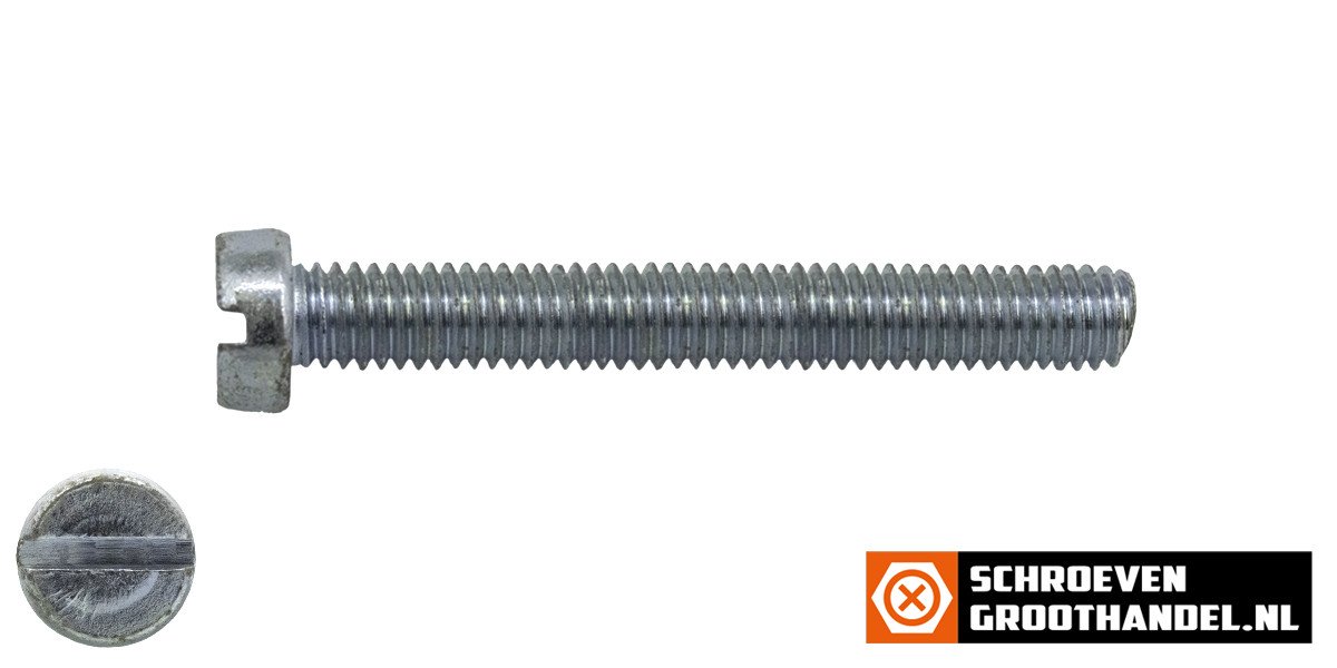 Alternatieve afbeelding voor Zylinderschrauben mit Schlitz M5 x 50mm DIN84 verzinkt  200 Stück