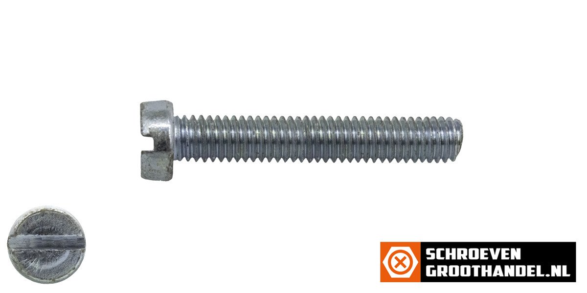 Alternatieve afbeelding voor Zylinderschrauben mit Schlitz M6 x 40mm DIN84 verzinkt  200 Stück