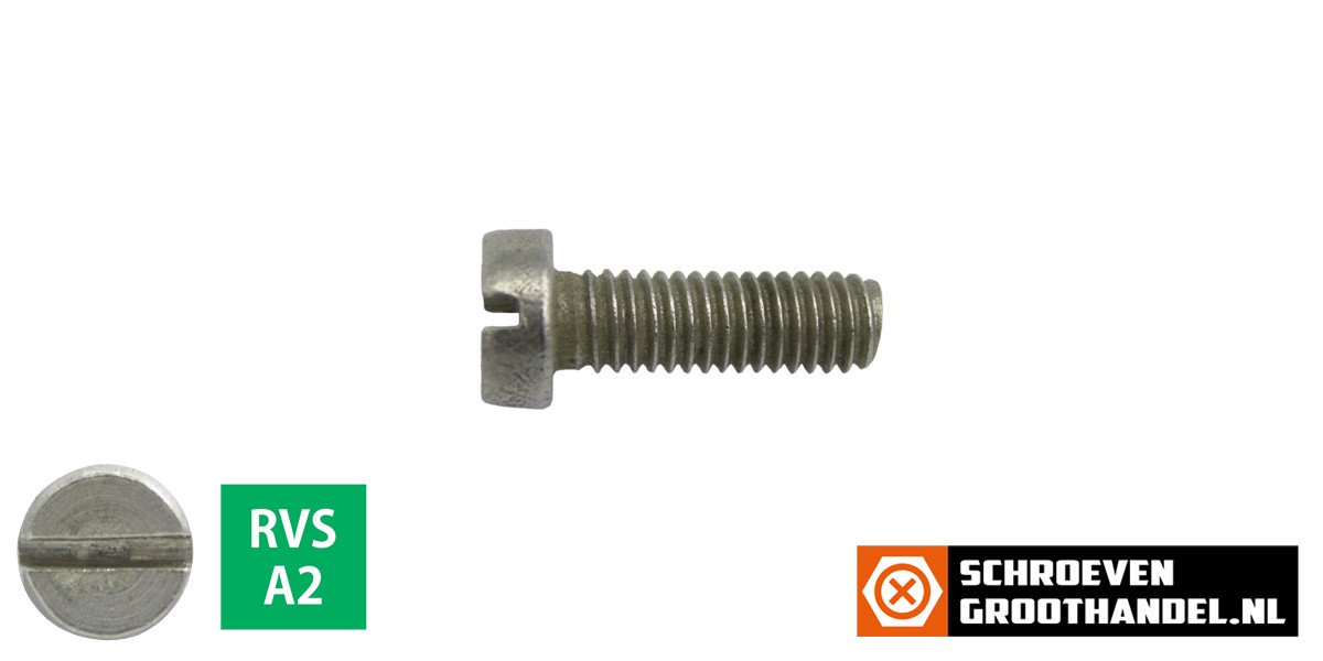 Alternatieve afbeelding voor Zylinderschrauben mit Schlitz M8 x 12mm DIN84 Edelstahl A2  200 Stück