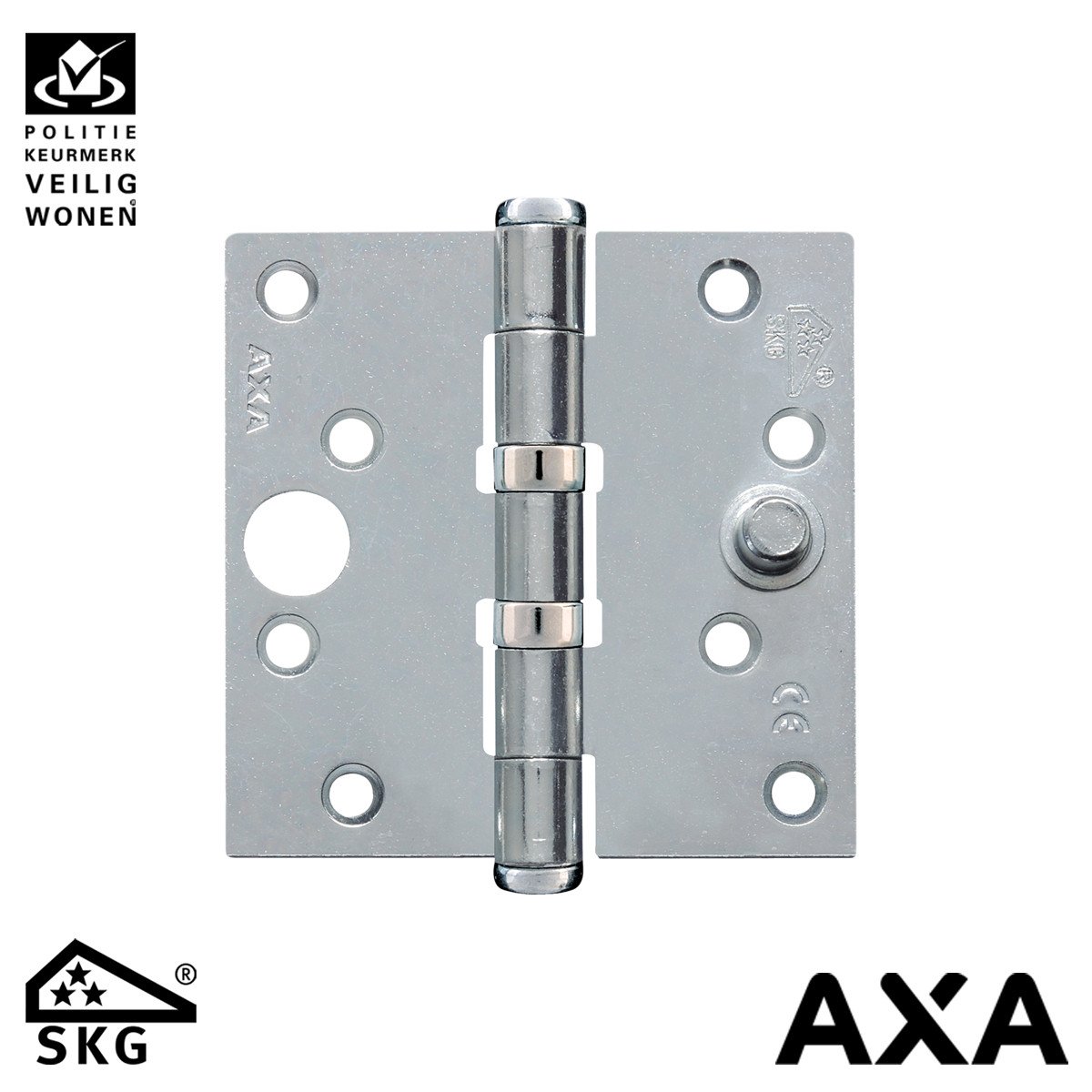 AXA Sicherheitsscharnier gelagert 89x89mm Stahl SKG***