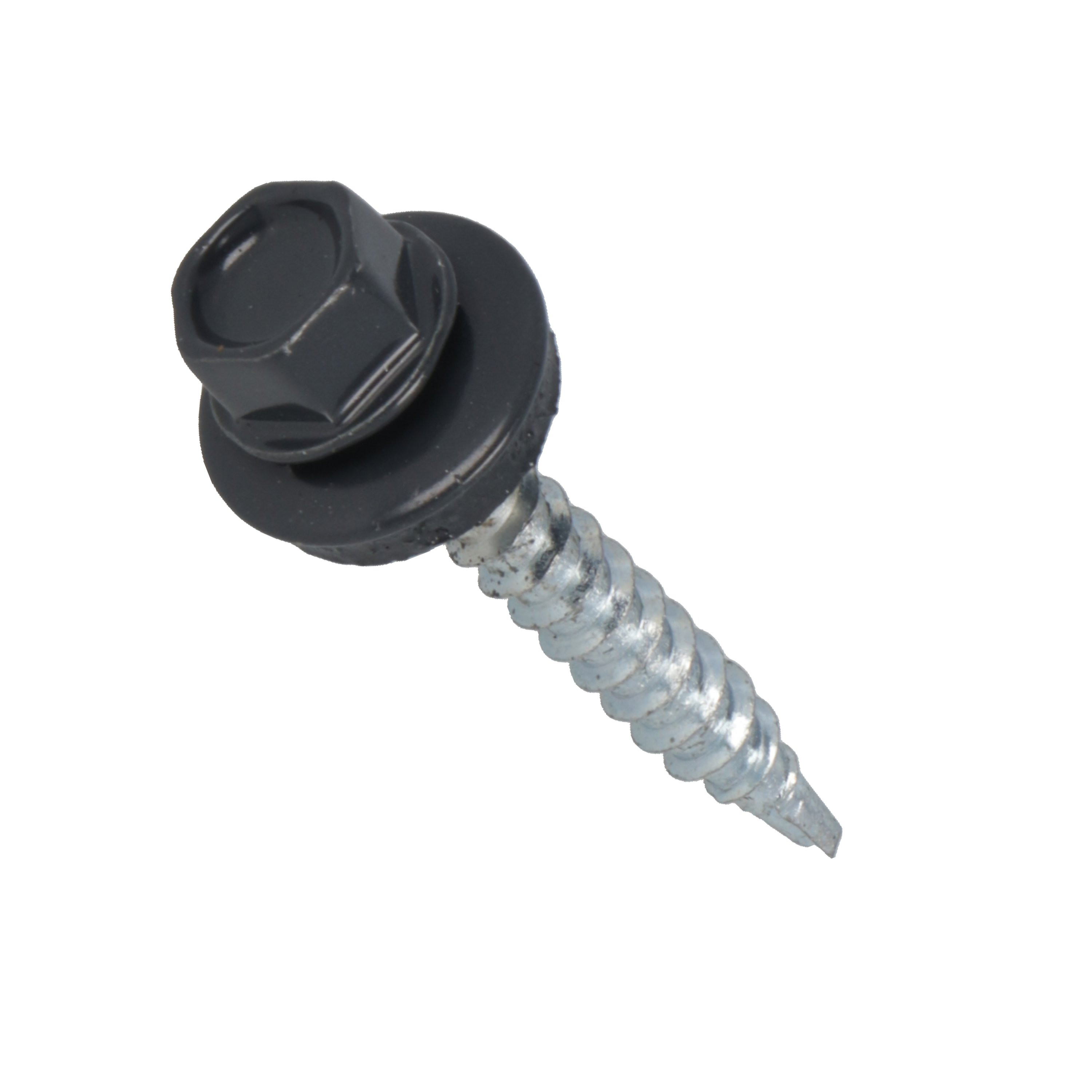 Blechschrauben Sechskantkopf mit Bohrspitze verzinkt 4,8x35mm Alu ring 14mm Anthrazitgrau 200 Stück