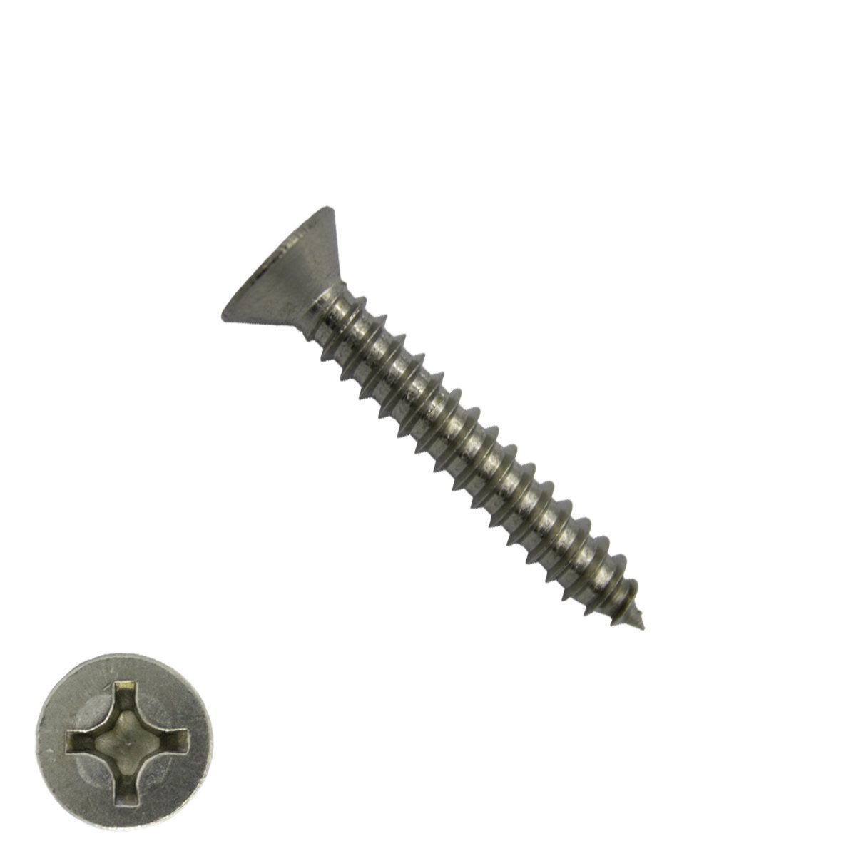 Blechschrauben Edelstahl A2 4,8x25mm Senkkopf philips DIN7982 200 Stück