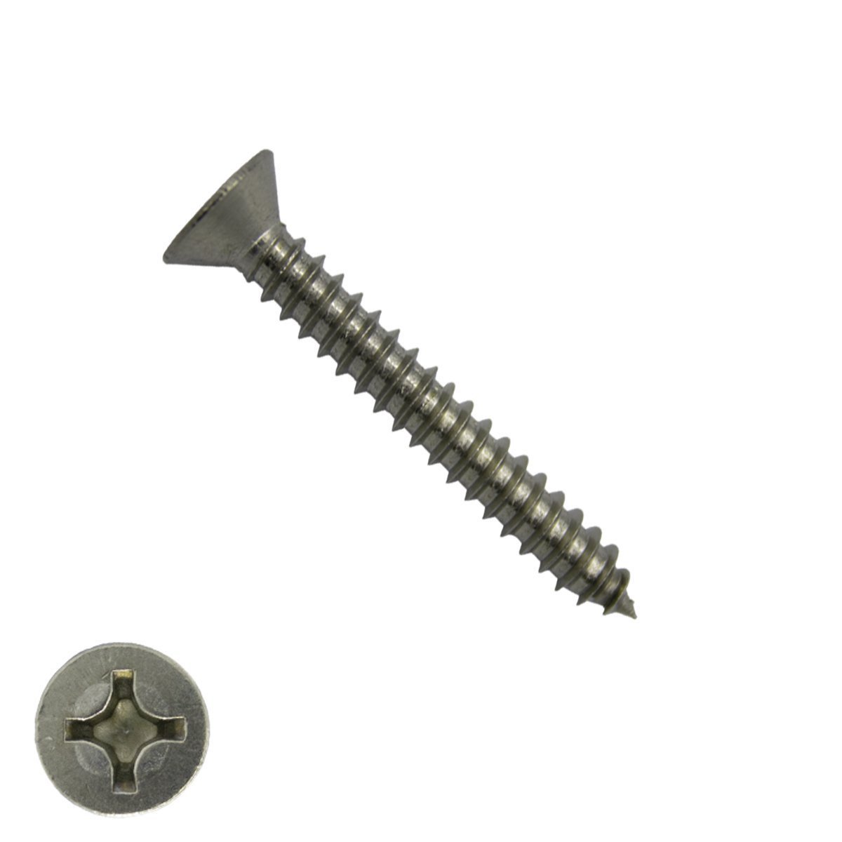 Blechschrauben Edelstahl A2 4,8x38mm Senkkopf philips DIN7982 200 Stück