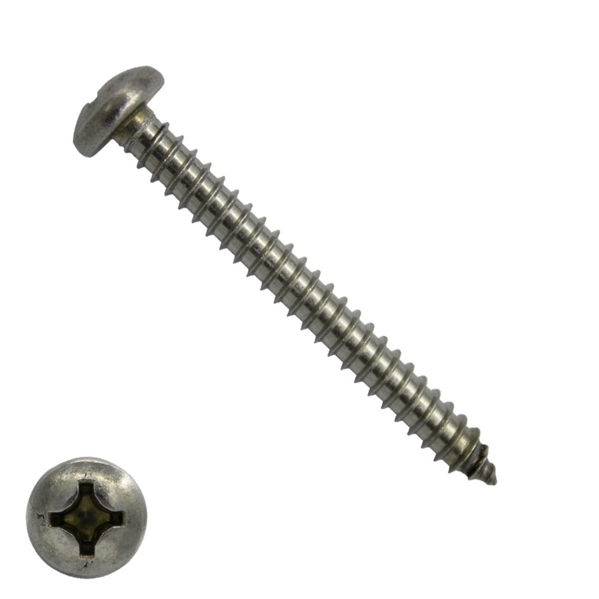 Blechschrauben Edelstahl A2 4,8x50mm Linsenkopf philips DIN7981 200 Stück