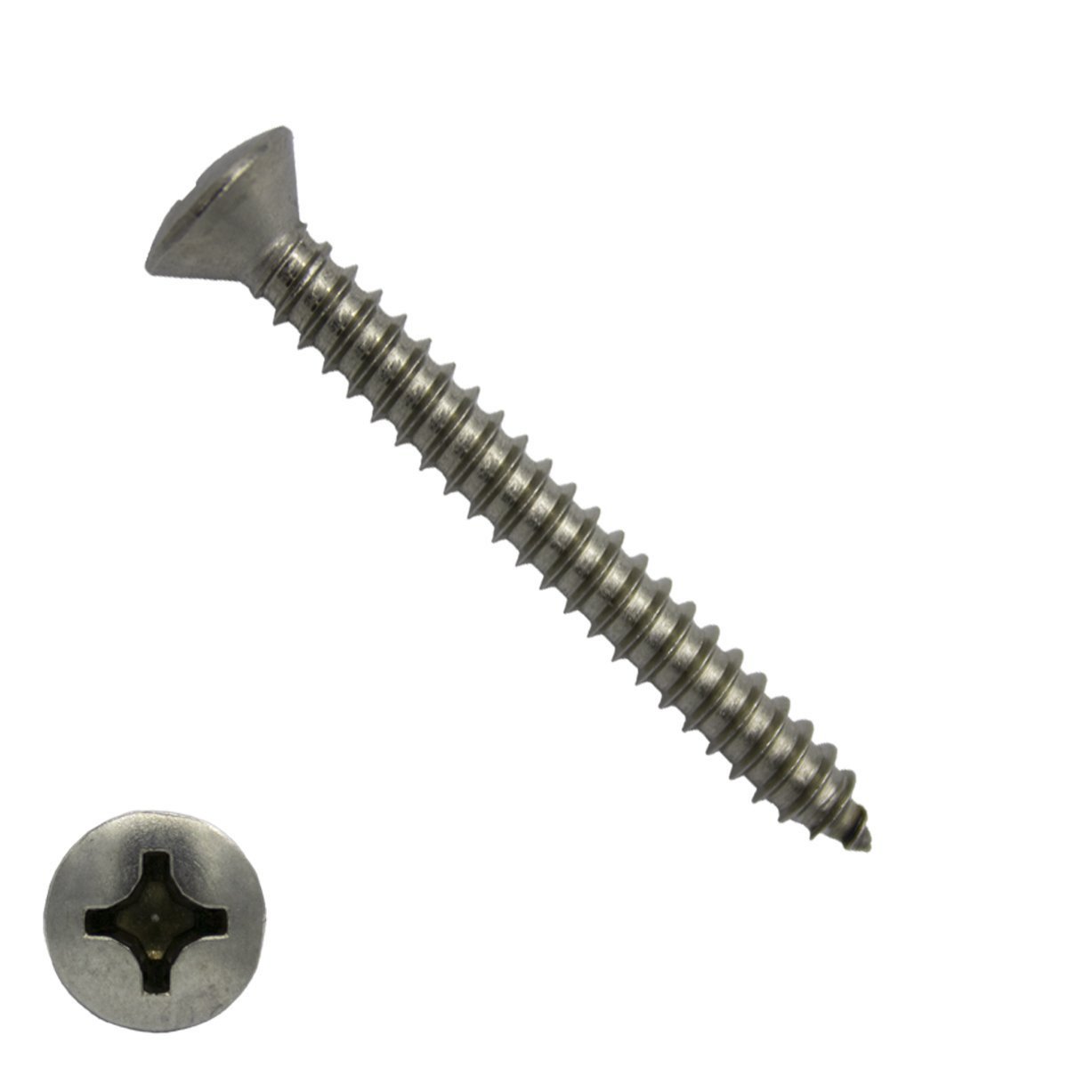 Blechschrauben Edelstahl A2 5,5x50mm Linsensenkkopf philips DIN7983 200 Stück