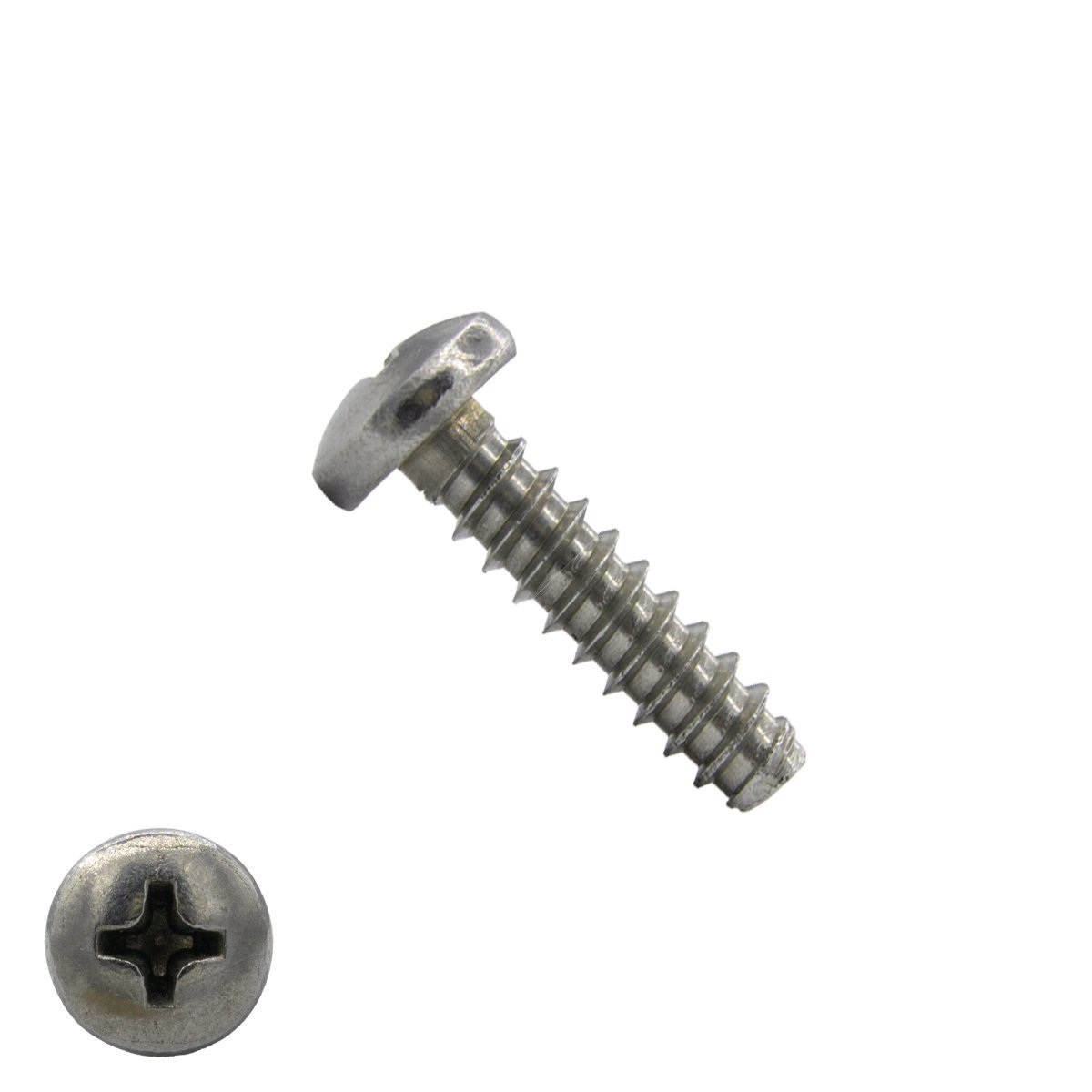 Blechschrauben mit Zapfen Edelstahl A2 4,8x16mm Linsenkopf philips DIN7981F 200 Stück