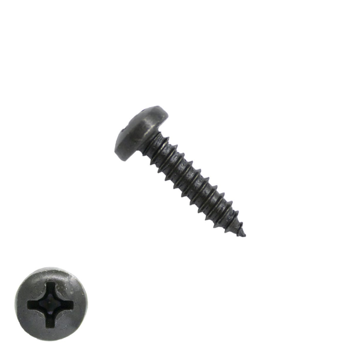 Blechschrauben Schwarz verzinkt 4,8x22mm Linsenkopf philips DIN7981 200 Stück