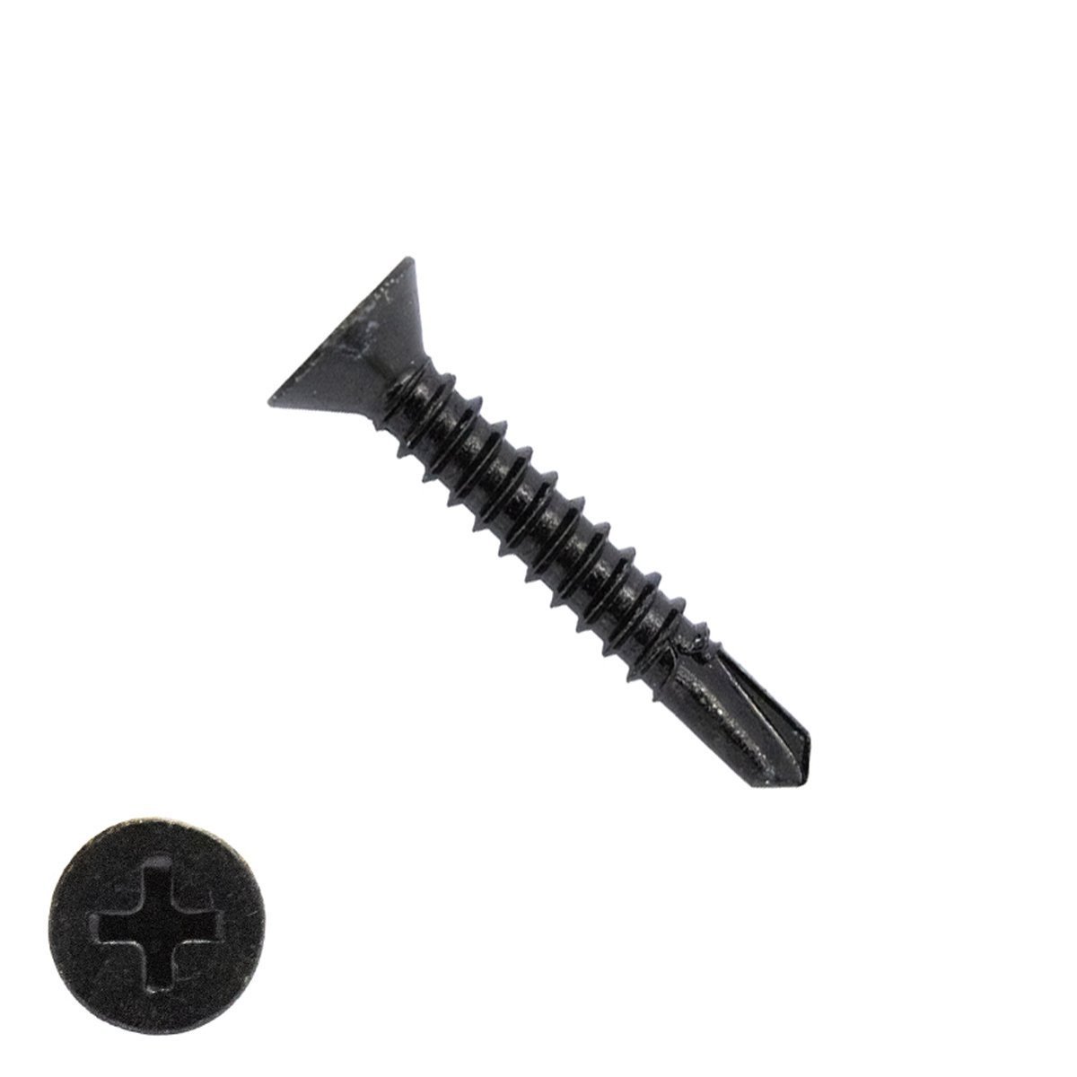 Bohrschrauben Schwarz verzinkt 3,9x25mm Senkkopf philips DIN7504-P 200 Stück