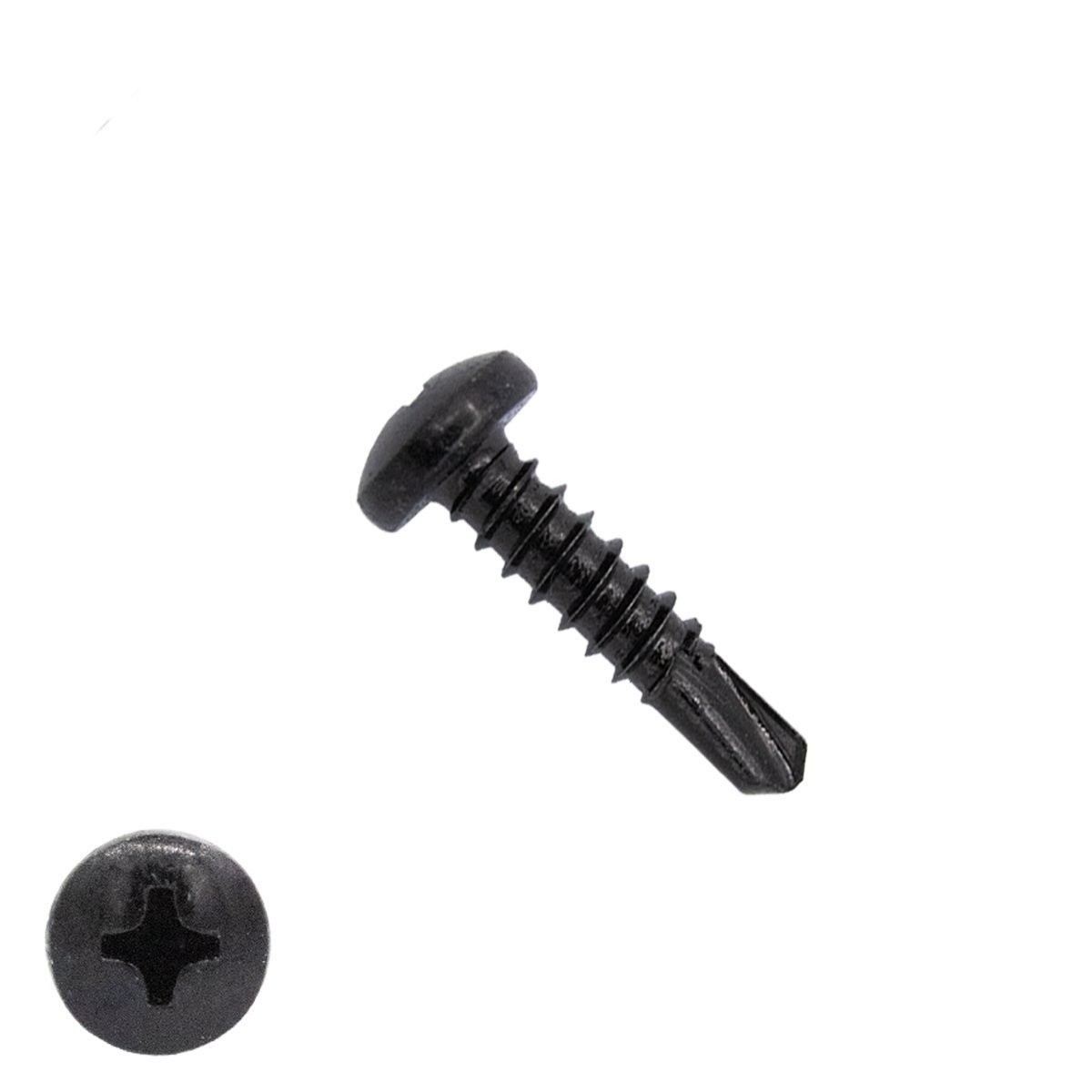 Bohrschrauben Schwarz verzinkt 4,2x16mm Linsenkopf philips DIN7504-P 200 Stück