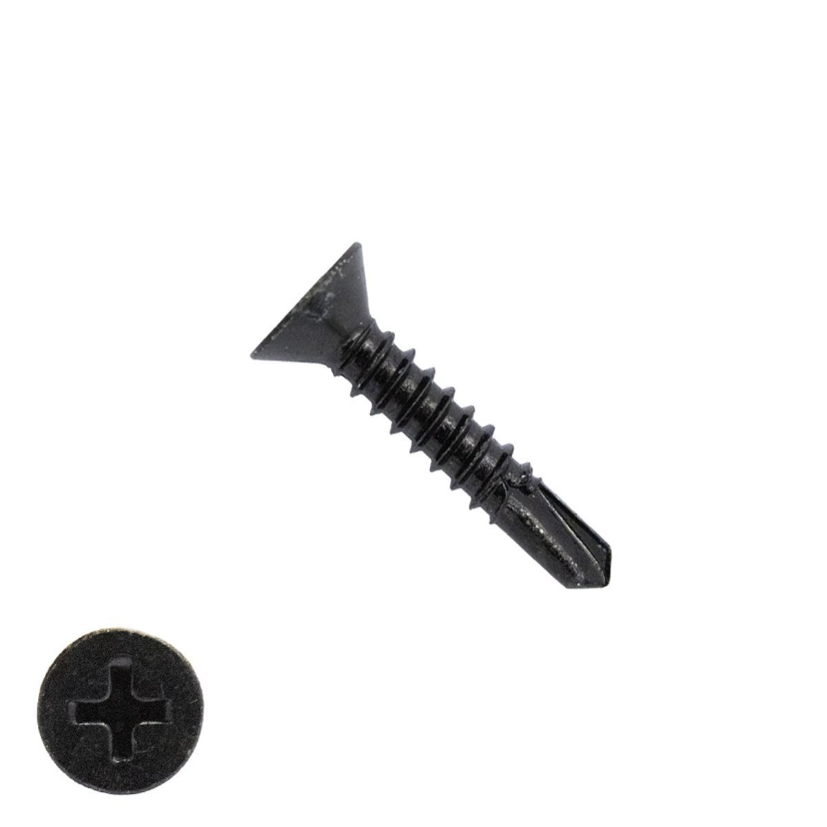Bohrschrauben Schwarz verzinkt 4,2x19mm Senkkopf philips DIN7504-P 200 Stück