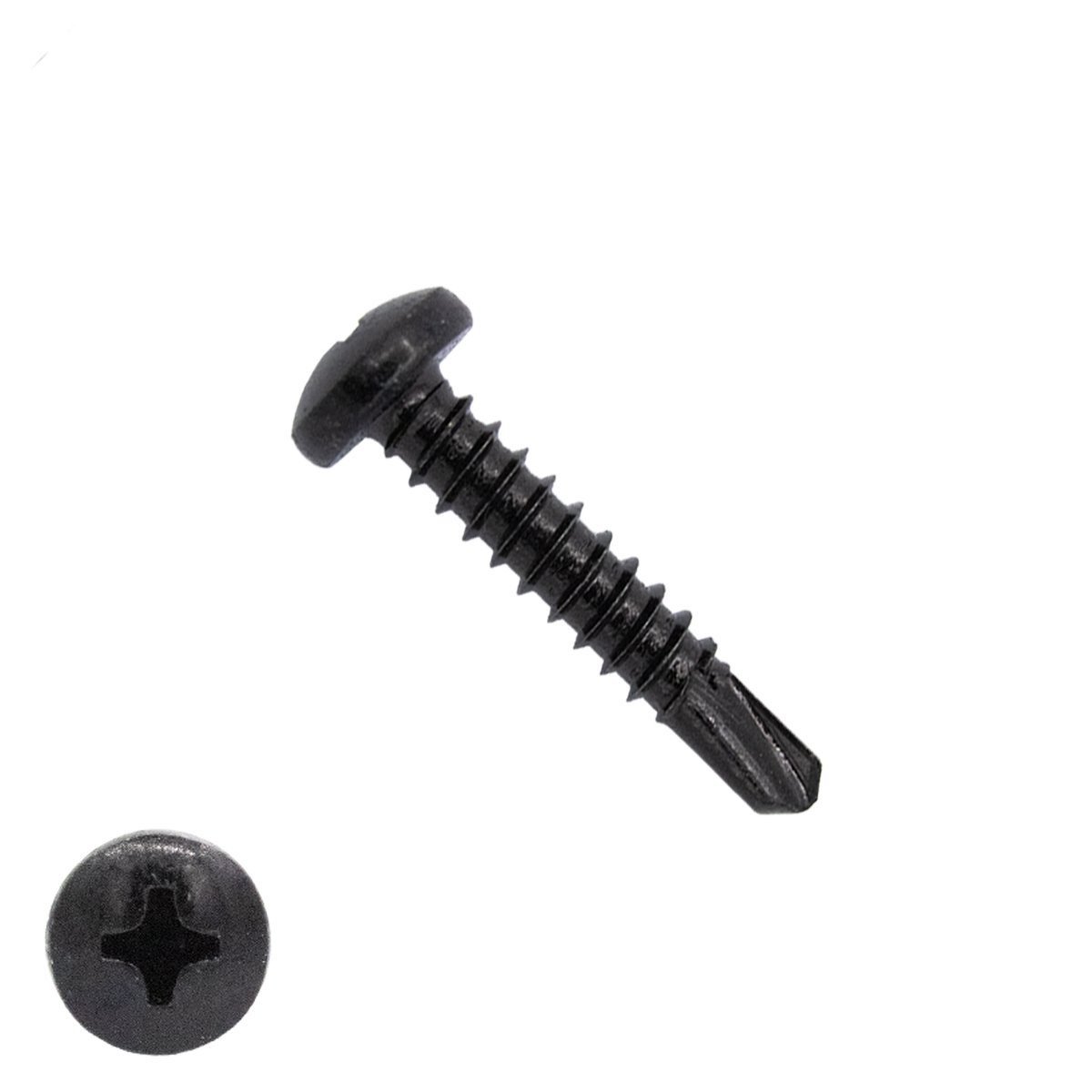 Bohrschrauben Schwarz verzinkt 4,2x32mm Linsenkopf philips DIN7504-P 200 Stück