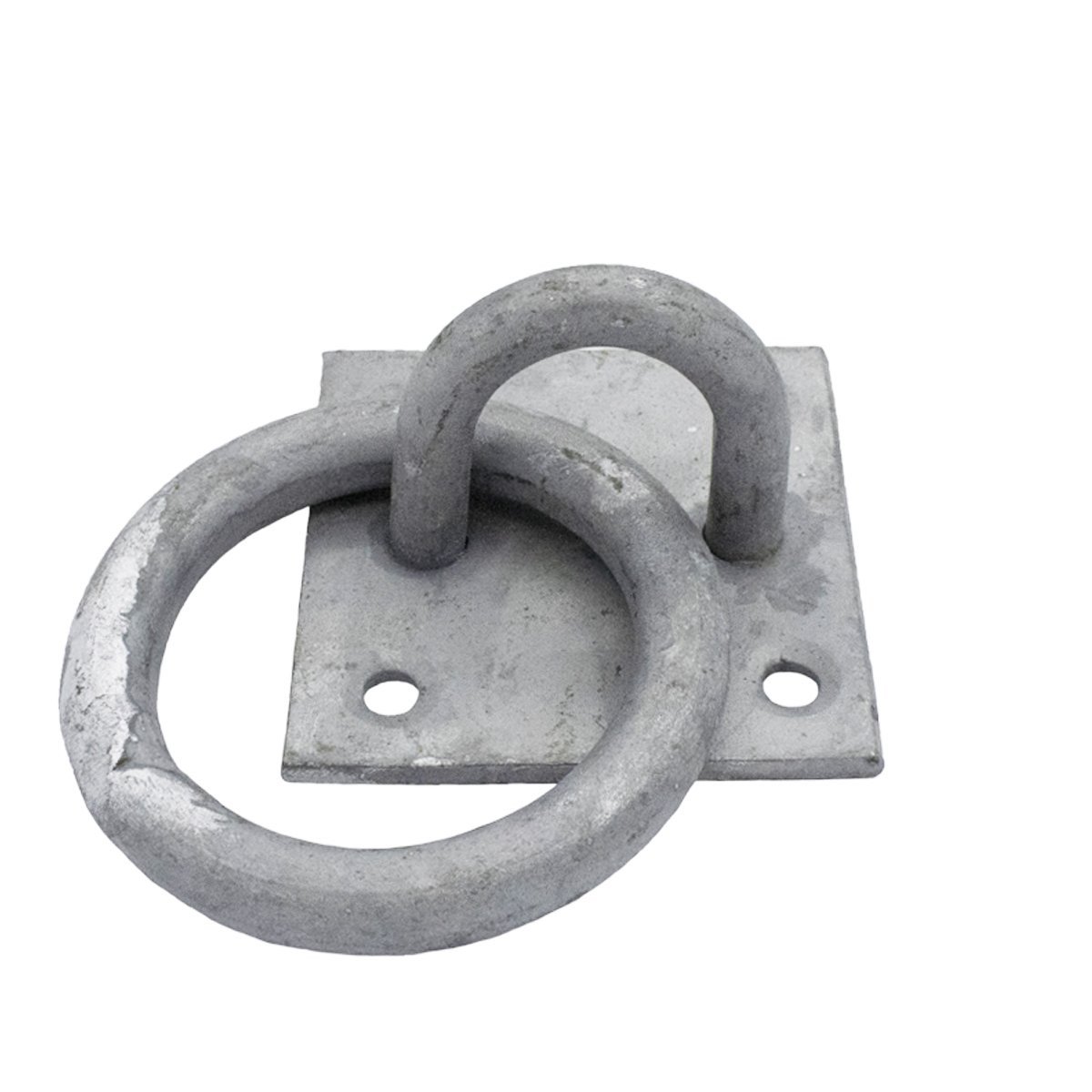 Decksplatte ecking mit Ring 55x55mm feuerverzinkt 1 Stück