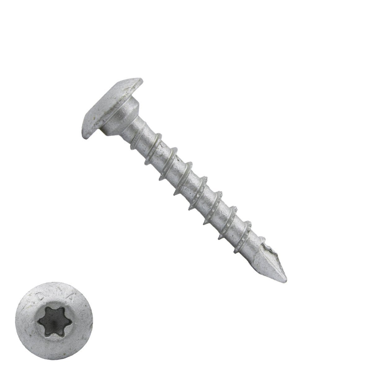 Dynaplus Beschlagschrauben 6x40mm AR-Coating Silber Linsenkopf TORX 50 Stück