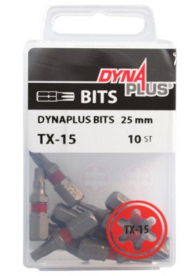 Dynaplus bit TORX-15 ROT 25mm 10 Stück