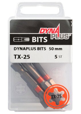 Dynaplus bit TORX-25 ORANGE 50mm 5 Stück