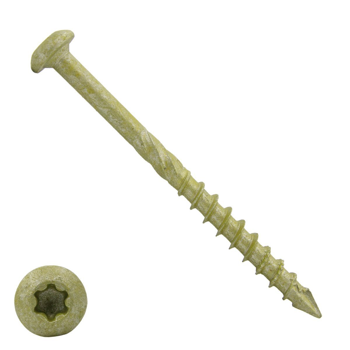 Dynaplus Fassadenschrauben 4,5x70mm Teilgewinde AR-Coating Bronze Linsenkopf TORX 200 Stück