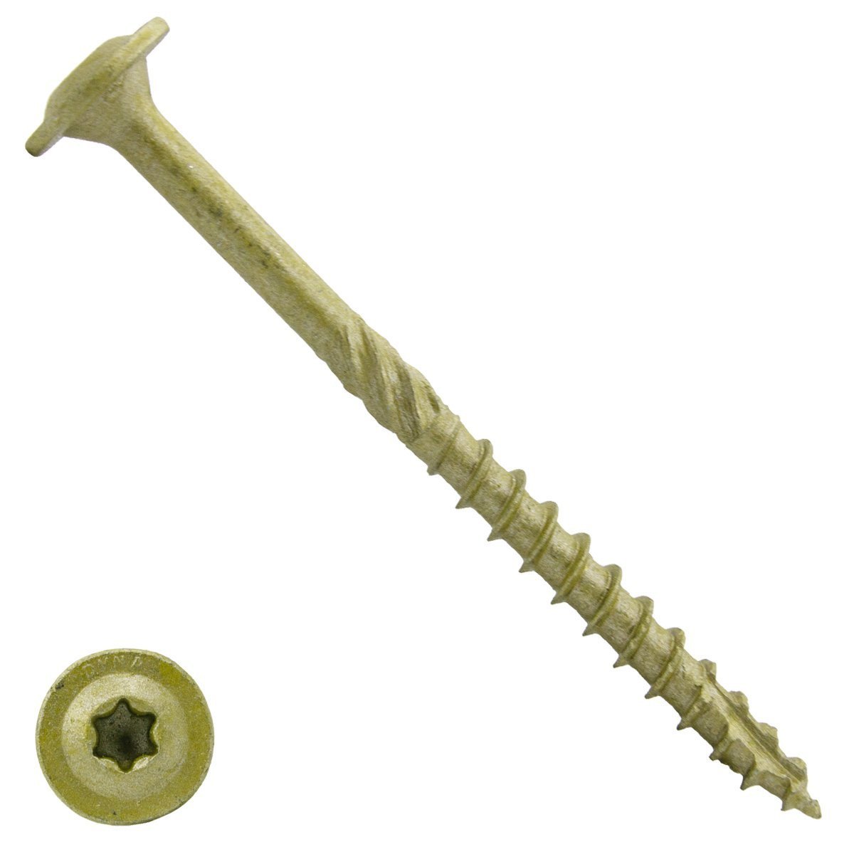 Dynaplus Holzbauschrauben 8x300mm Teilgewinde AR-Coating Bronze Tellerkopf mit Cut-Spitze TORX 50 Stück