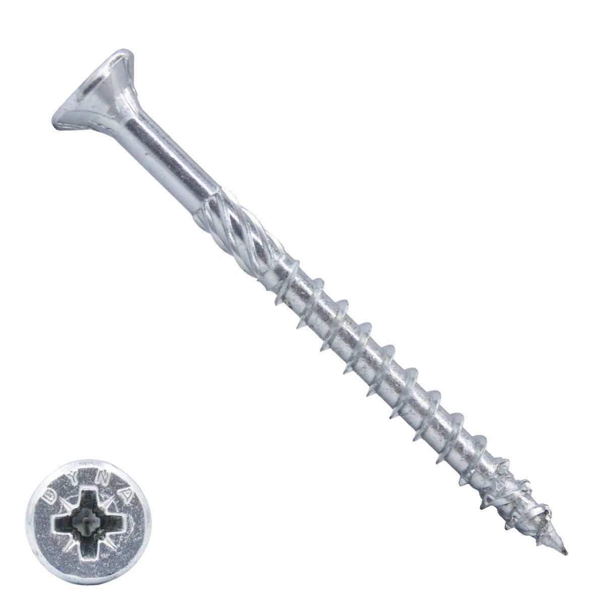 Dynaplus Spanplattenschrauben 6x80mm Teilgewinde verzinkt Senkkopf POZI 100 Stück