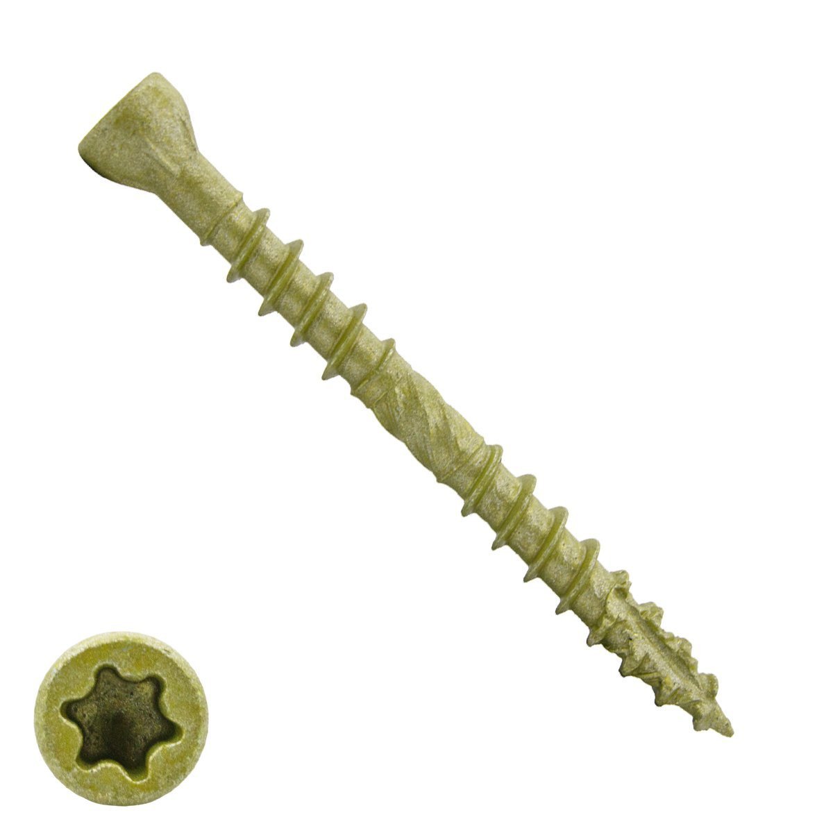 Dynaplus Terrassenschrauben 5x70mm Teilgewinde AR-Coating Bronze Fräskopf mit Cut-Spitze TORX 200 Stück