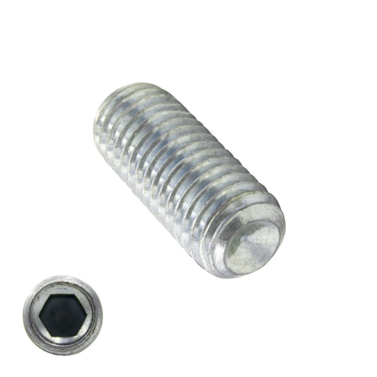 Gewindestifte M5 x 16mm verzinkt Din916 / ISO4029 Ringschneide 200 Stück