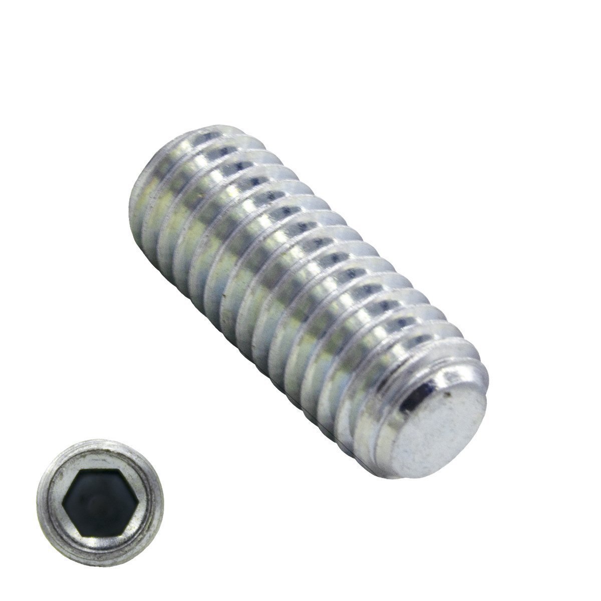 Gewindestifte M5 x 6mm verzinkt DIN913 / ISO4026 Kegelkuppe 200 Stück