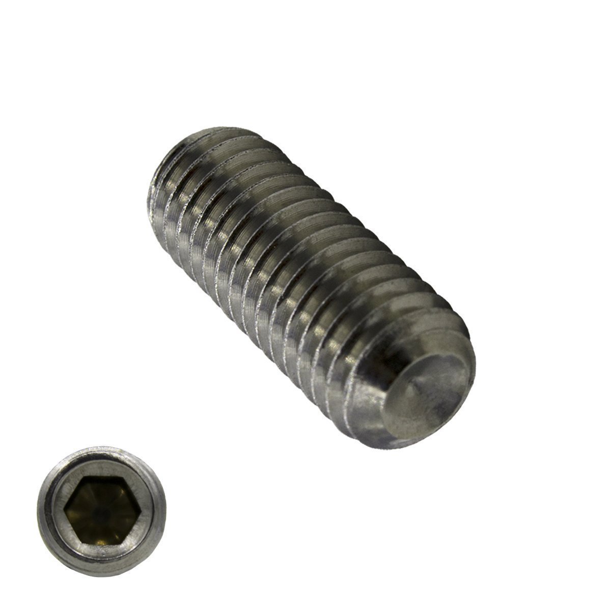 Gewindestifte M8 x 25mm Edelstahl A2 Din916 / ISO4029 Ringschneide 200 Stück