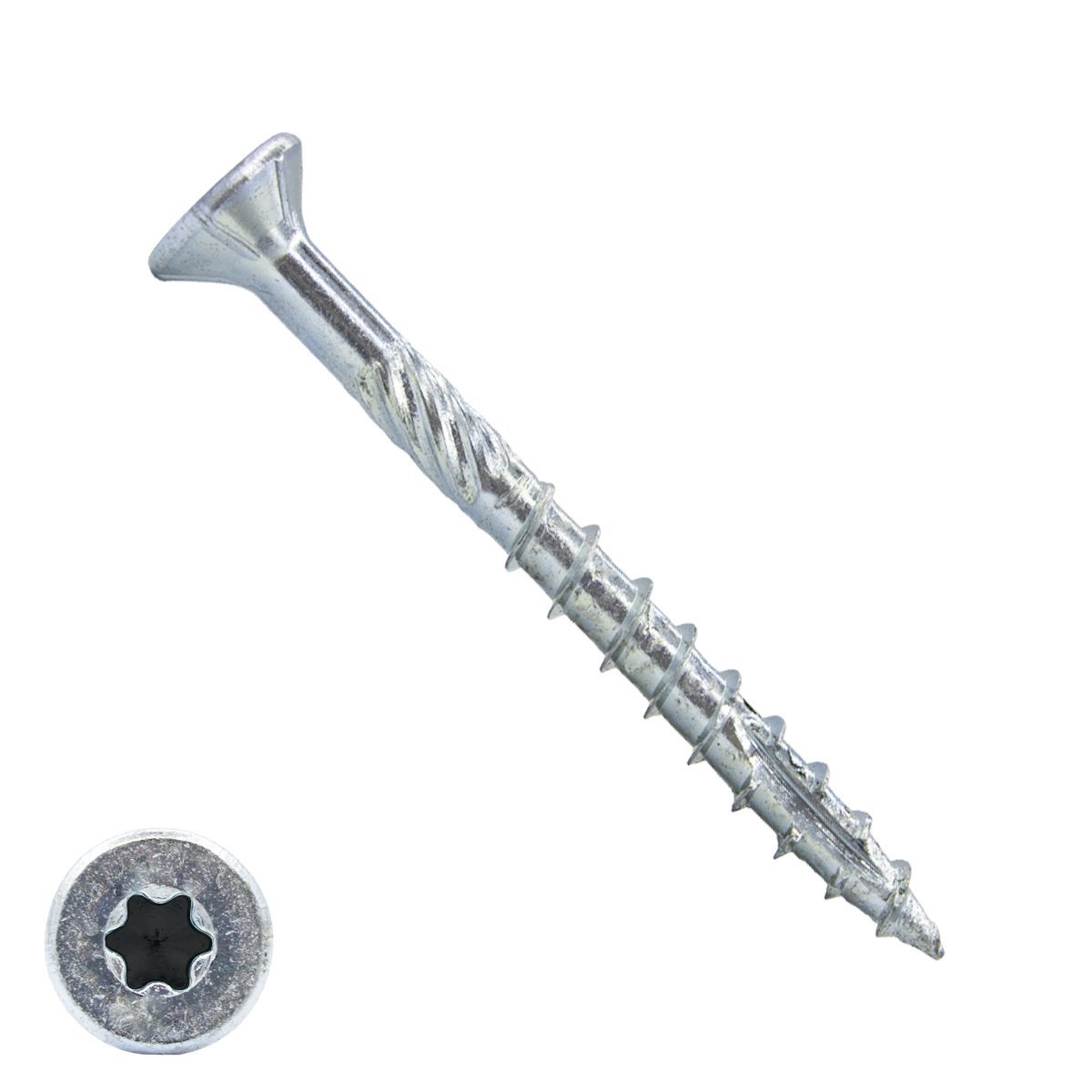 Holzbauschrauben 6x60mm verzinkt Senkkopf TORX 200 Stück