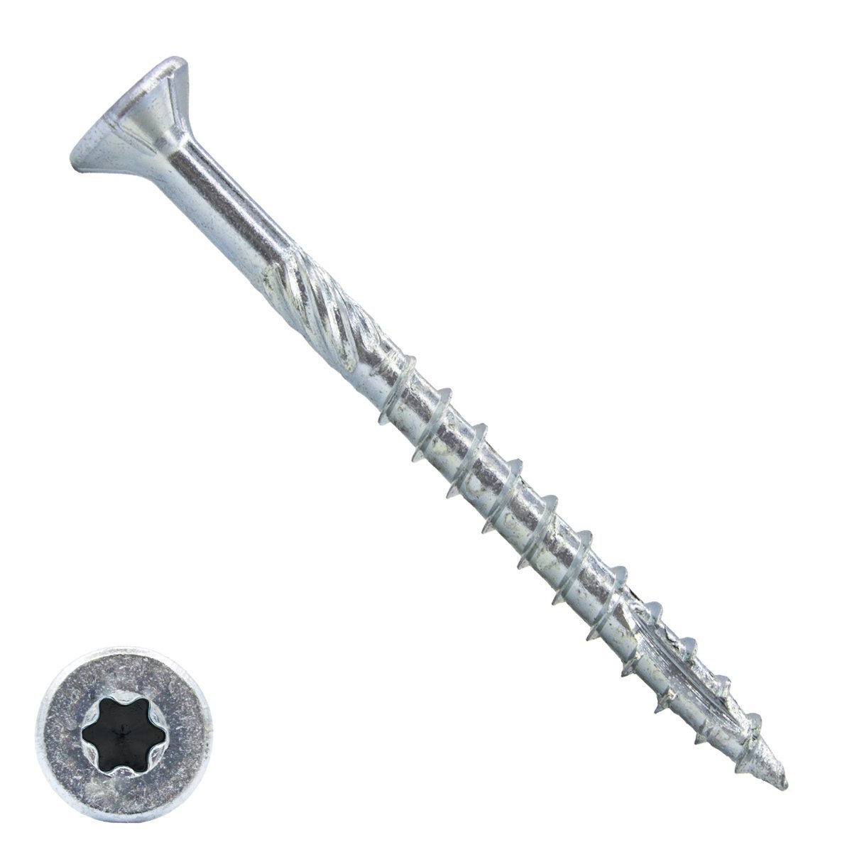Holzbauschrauben 8x80mm verzinkt TORX-40 Senkkopf Teilgewinde 50 Stück