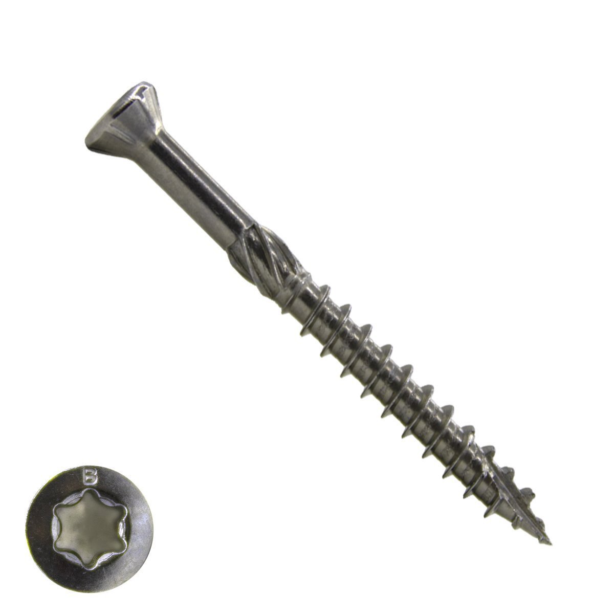 Holzbauschrauben CSK 4,0x50/30mm Edelstahl C1 Fräskopf TORX 200 Stück