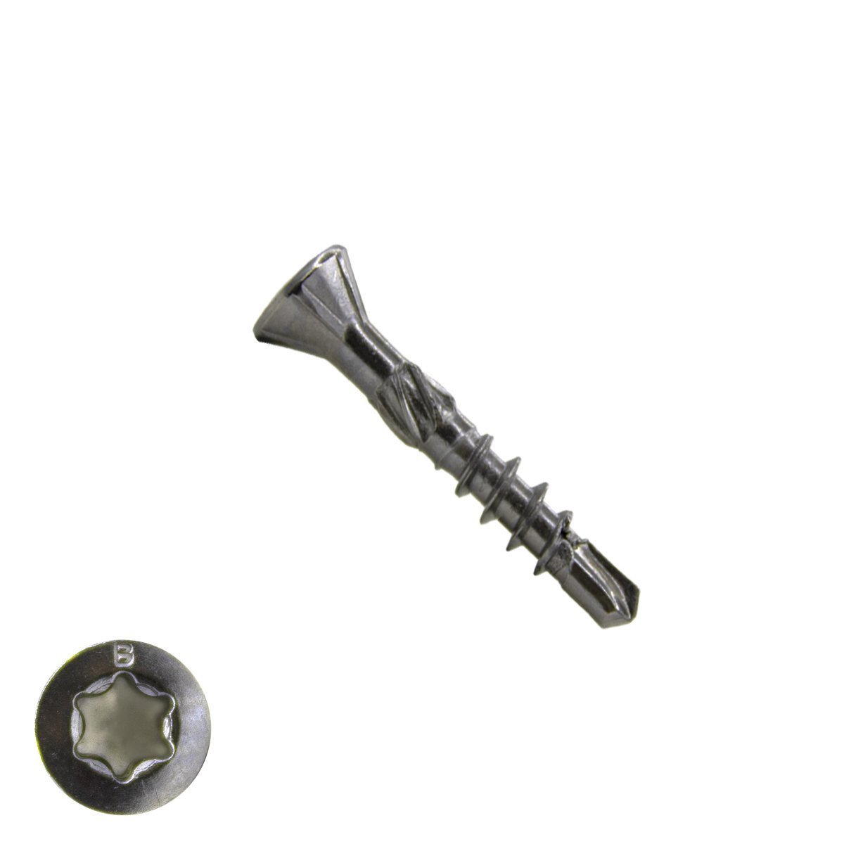 Holzbauschrauben CSK mit Bohrspitze 3,2x30/21mm Edelstahl C1 Fräskopf TORX 500 Stück