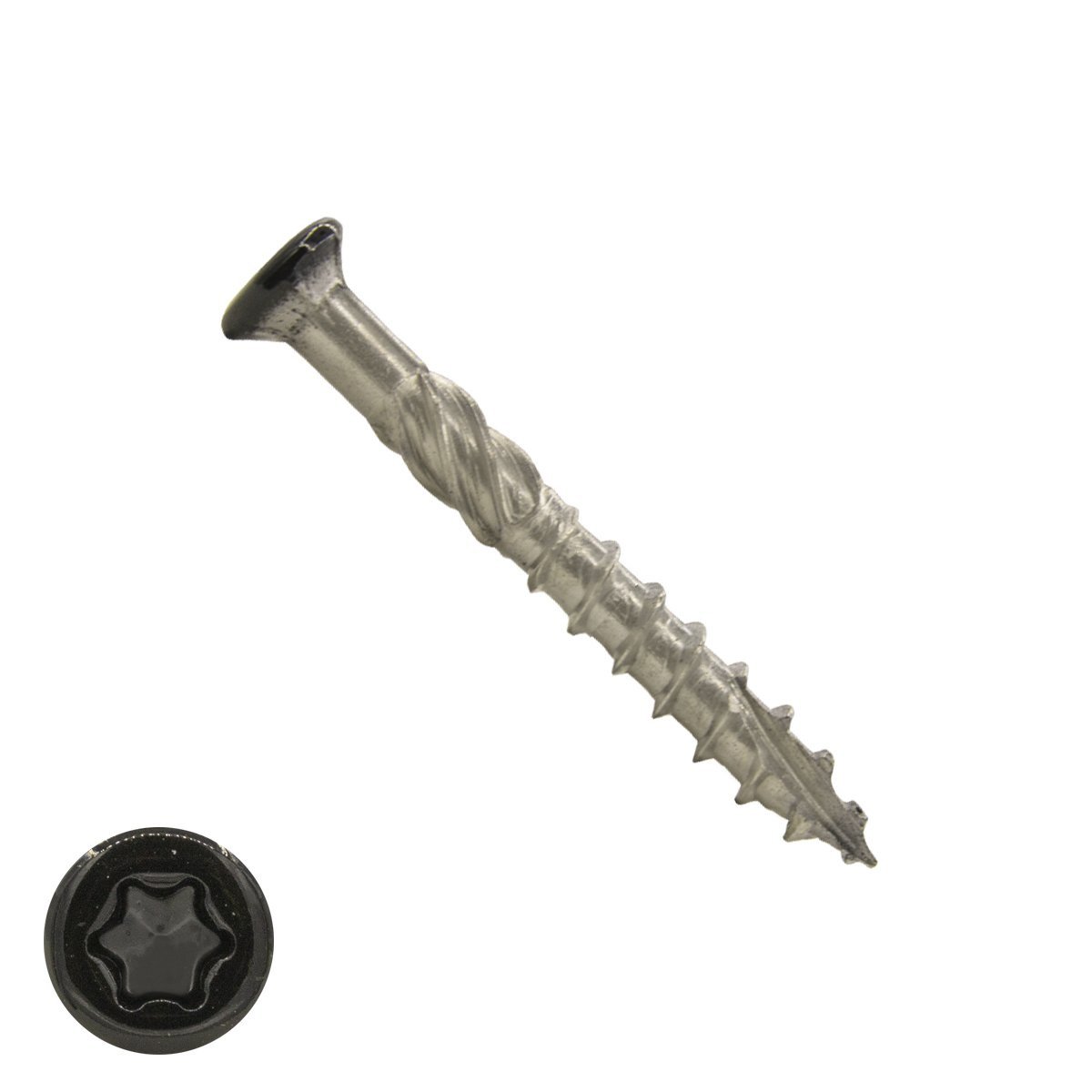 Holzbauschrauben Kopflackiert 5x40mm Edelstahl C1 RAL9005 TiefSchwarz TORX 200 Stück