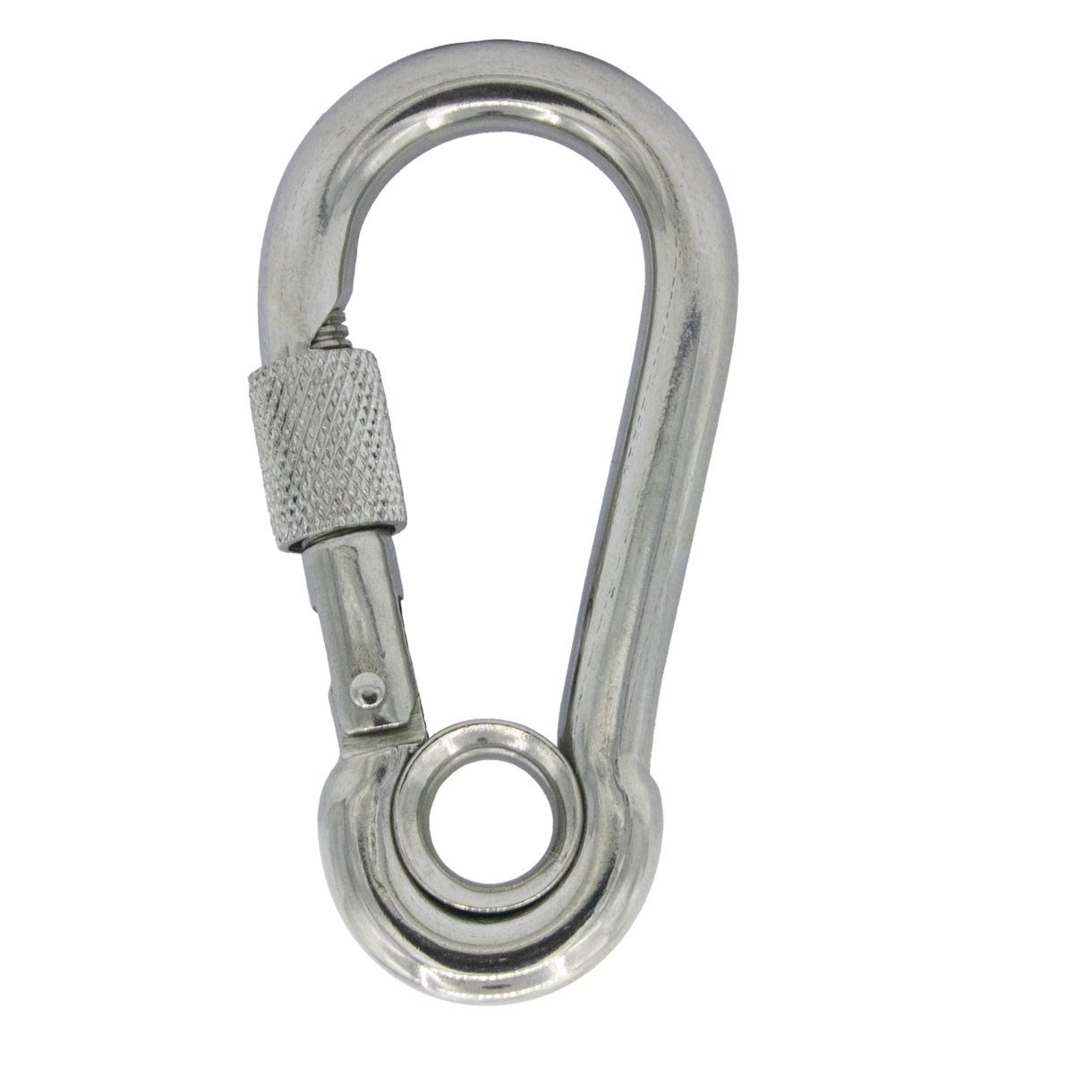 Karabinerhaken mit Sicherheitsmutter und Kausche 8x80mm Edelstahl A4 ART8232 1 Stück