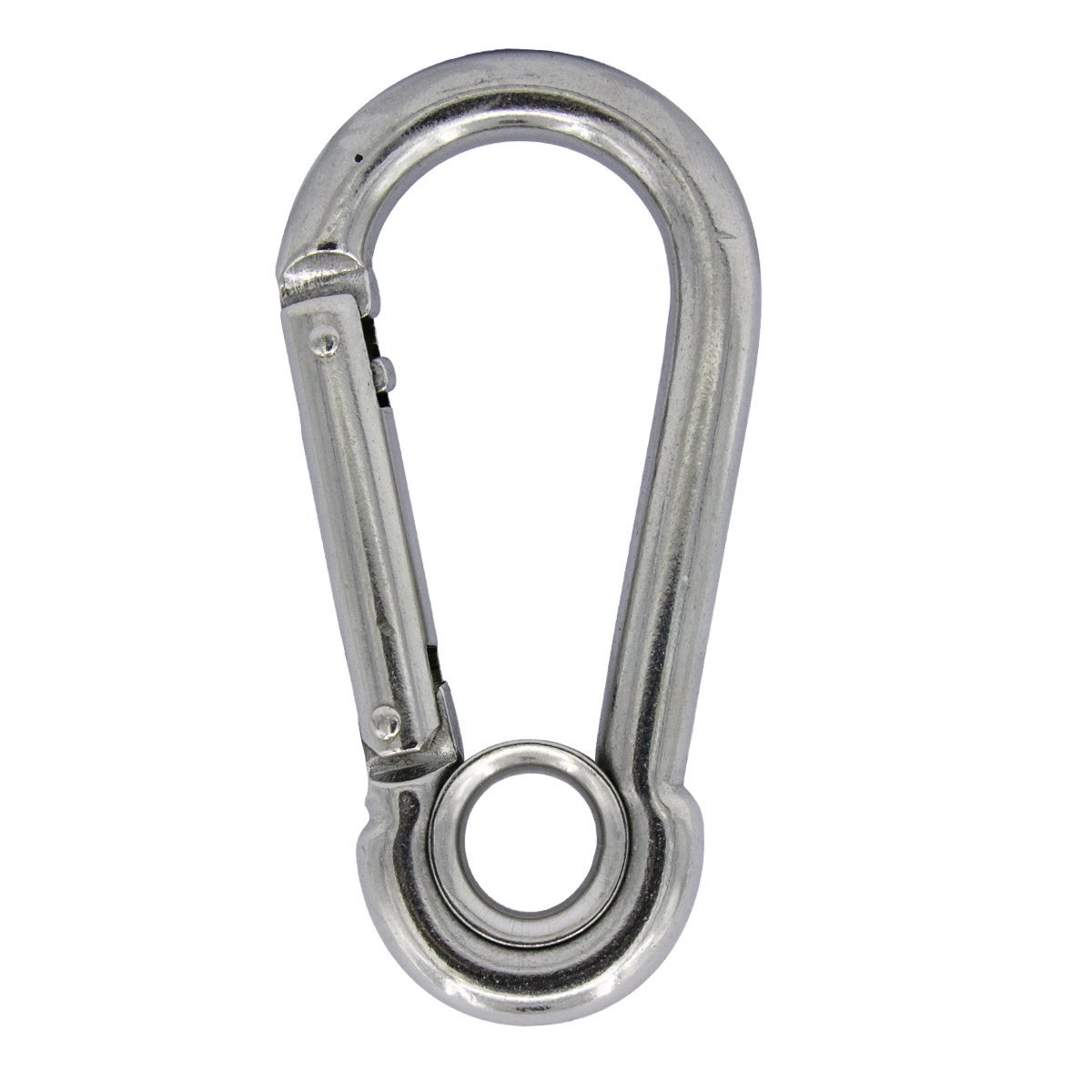 Karabinerhaken mit Sicherheitsverschluss 10x100mm Edelstahl A4 1 Stück