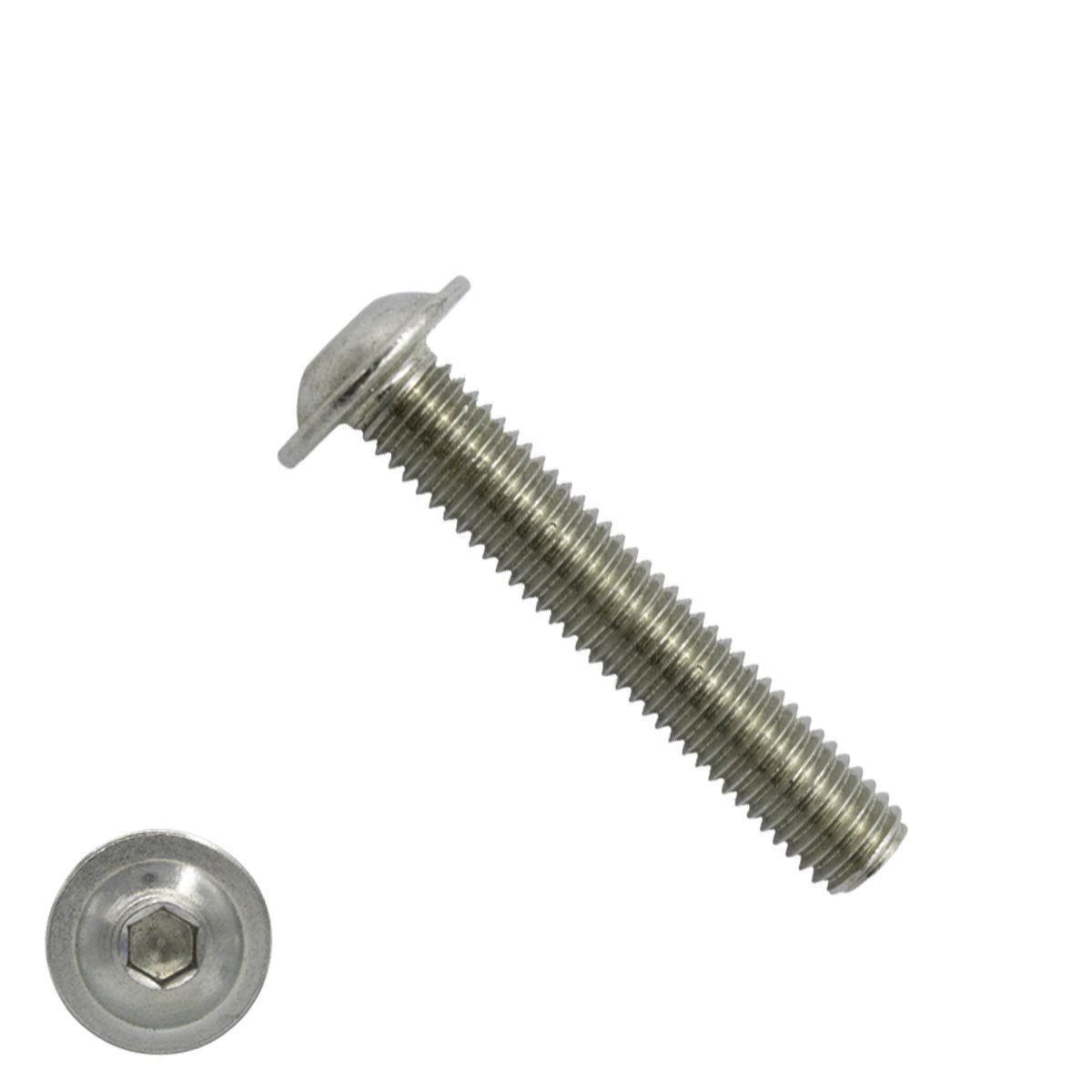 Linsenflanschschrauben M6 x 45mm Edelstahl A2 TORX-30 ISO7380-2 100 Stück