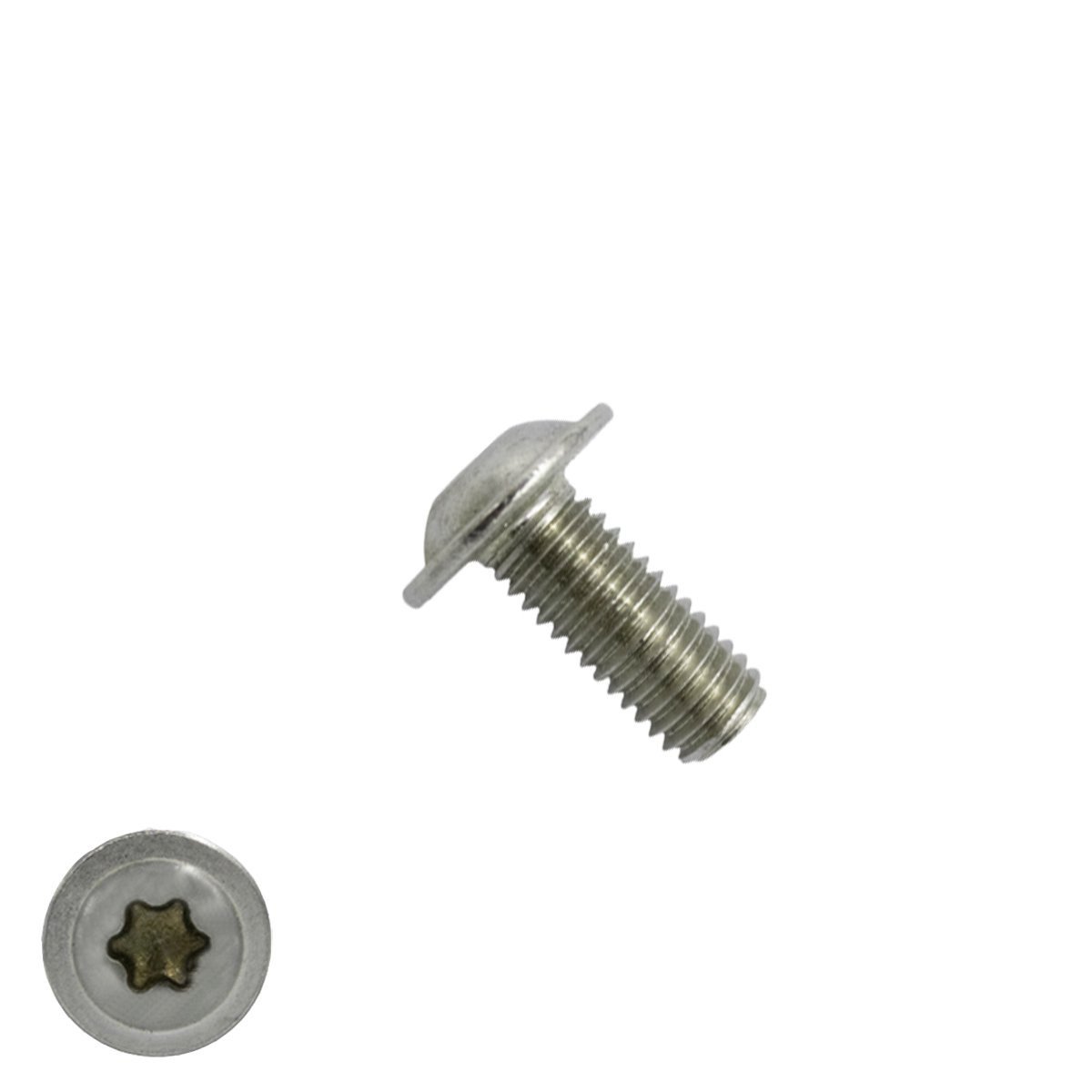 Linsenflanschschrauben M8 x 12mm  Edelstahl A2 TORX-40 ISO7380-2 50 Stück
